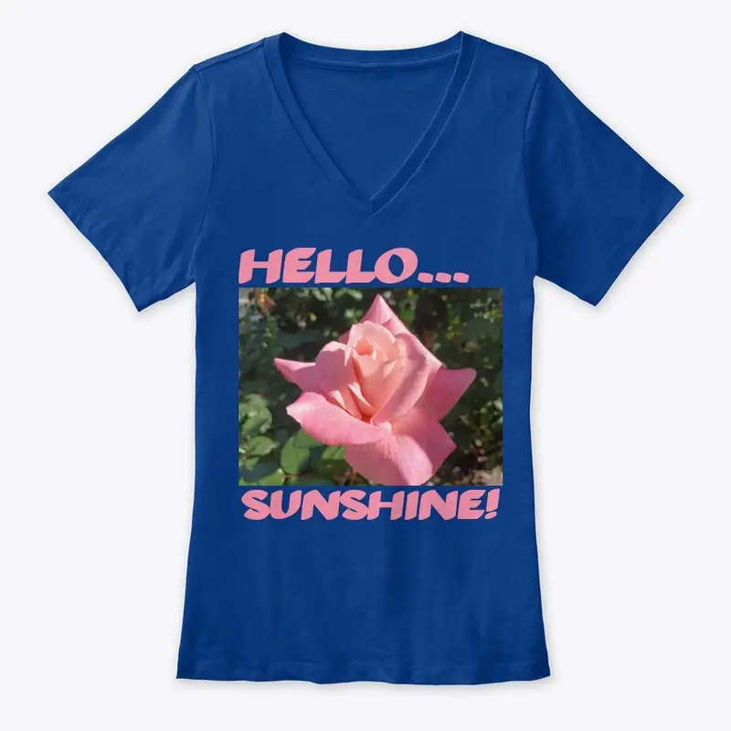 Women's Premium V-Neck Tee Pink rose.