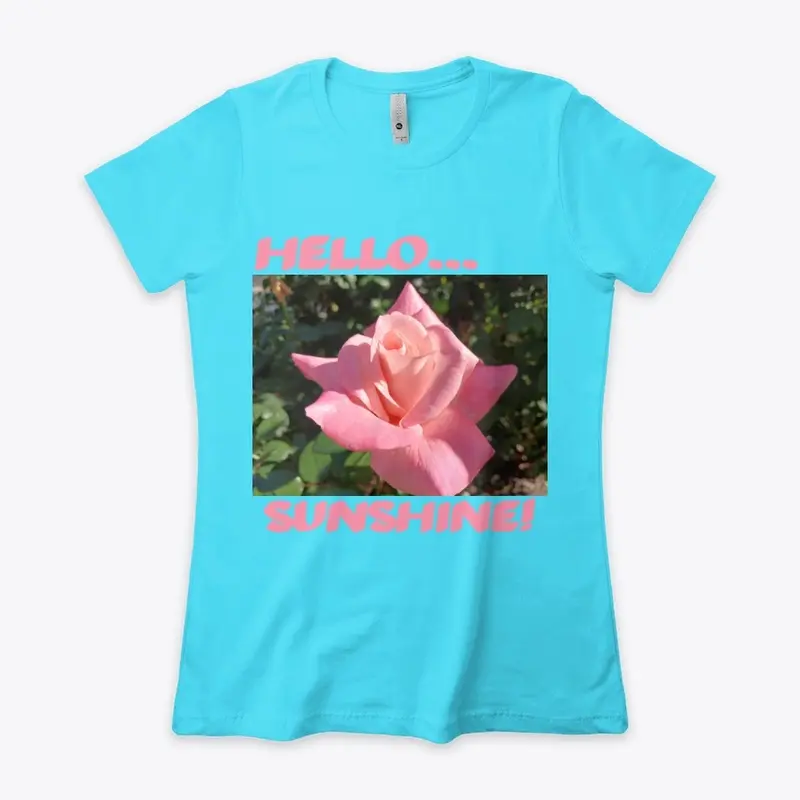 Women's Boyfriend Tee Pink Rose. 