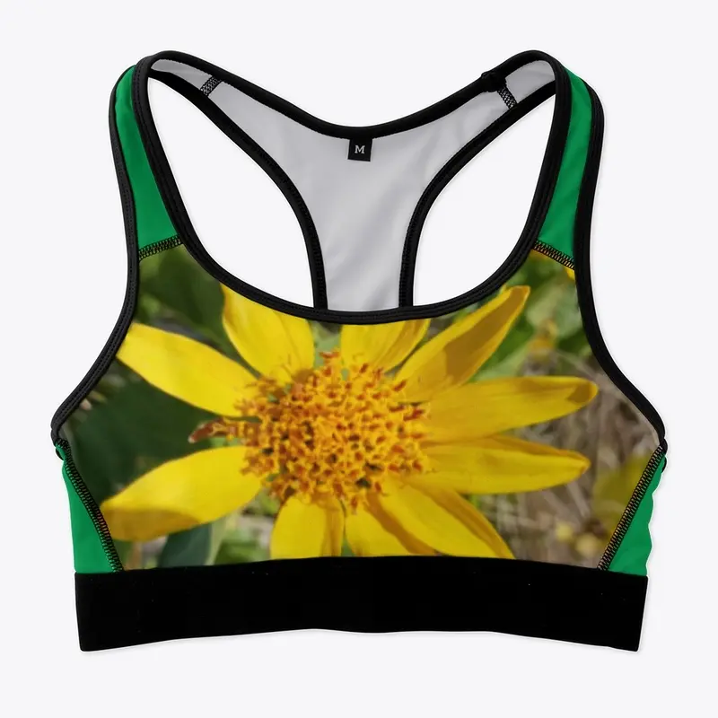 Over Print Sports Bra nature of Flower.